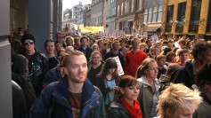 Photo of a protest (in Copenhagen, Denmark).