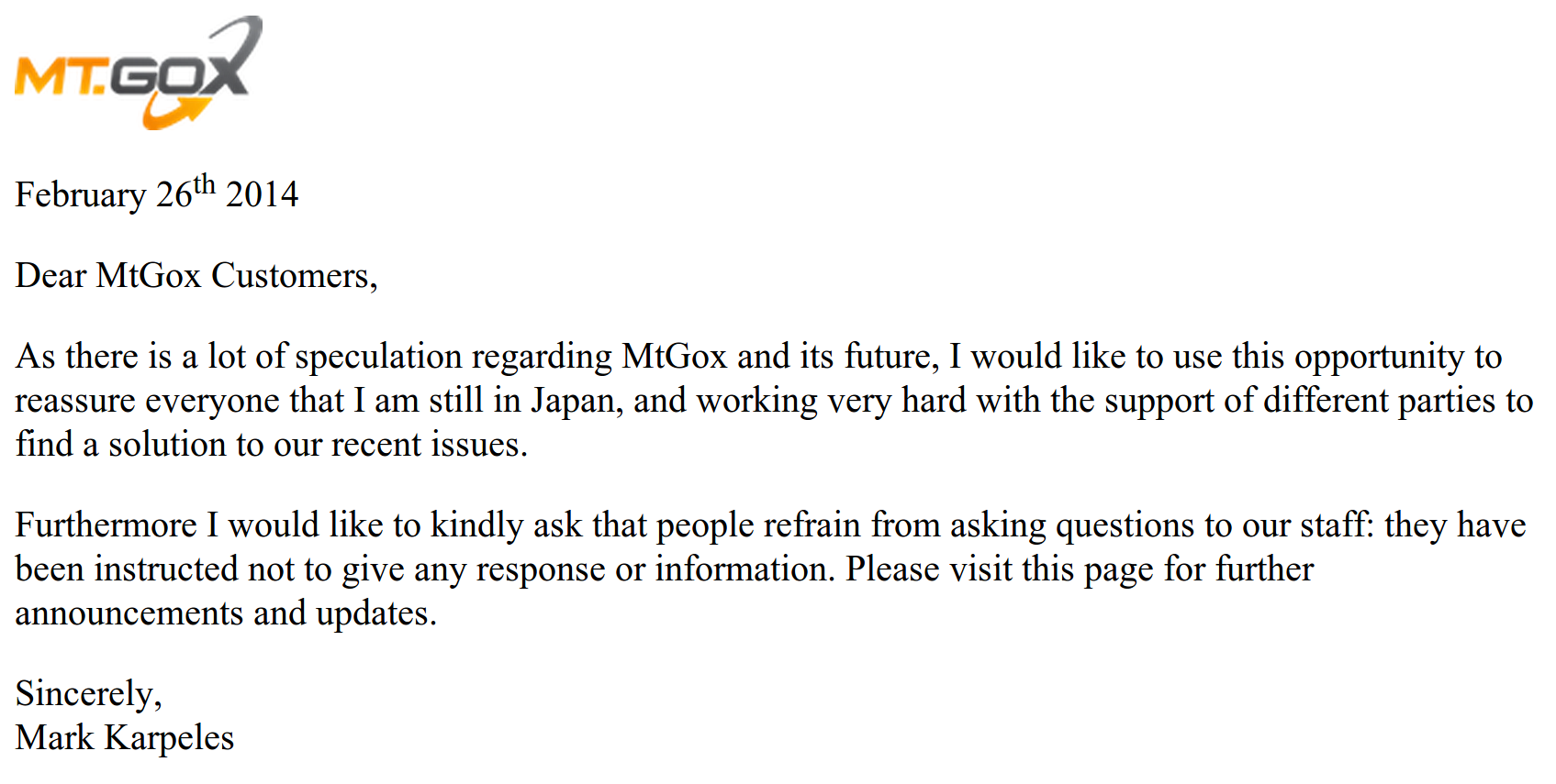 In what must surely rewrite the handbooks for the entire field of Public Relations, MtGox' trailblazing handing of public concerns over the missing billion dollars at this point amount to "stop asking us questions".