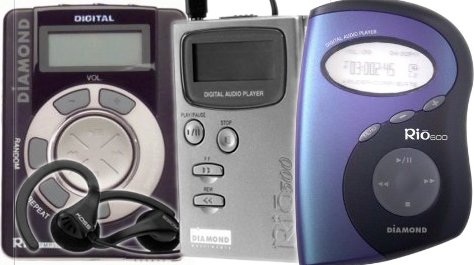 Diamond Rio 300, 500 och 600 -- de tre första generationerna MP3-spelare