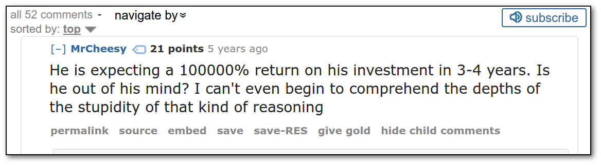 "I can't even begin to comprehend the depths of the stupidity of that kind of reasoning". To be fair, it took just over five years, and not my estimated three to four.